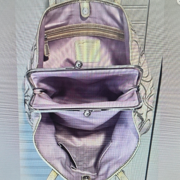 Coach Vintage Multicolor Plaid With Middle Pocket Kisslock Closure - Picture 10 of 16